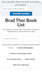 Mobile Screenshot of bradthorbooklist.com